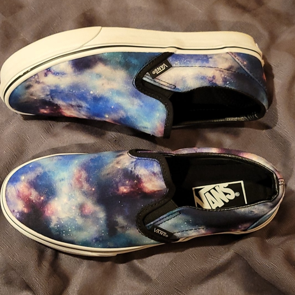 Brand New Vans classic slip-ons in Galaxy